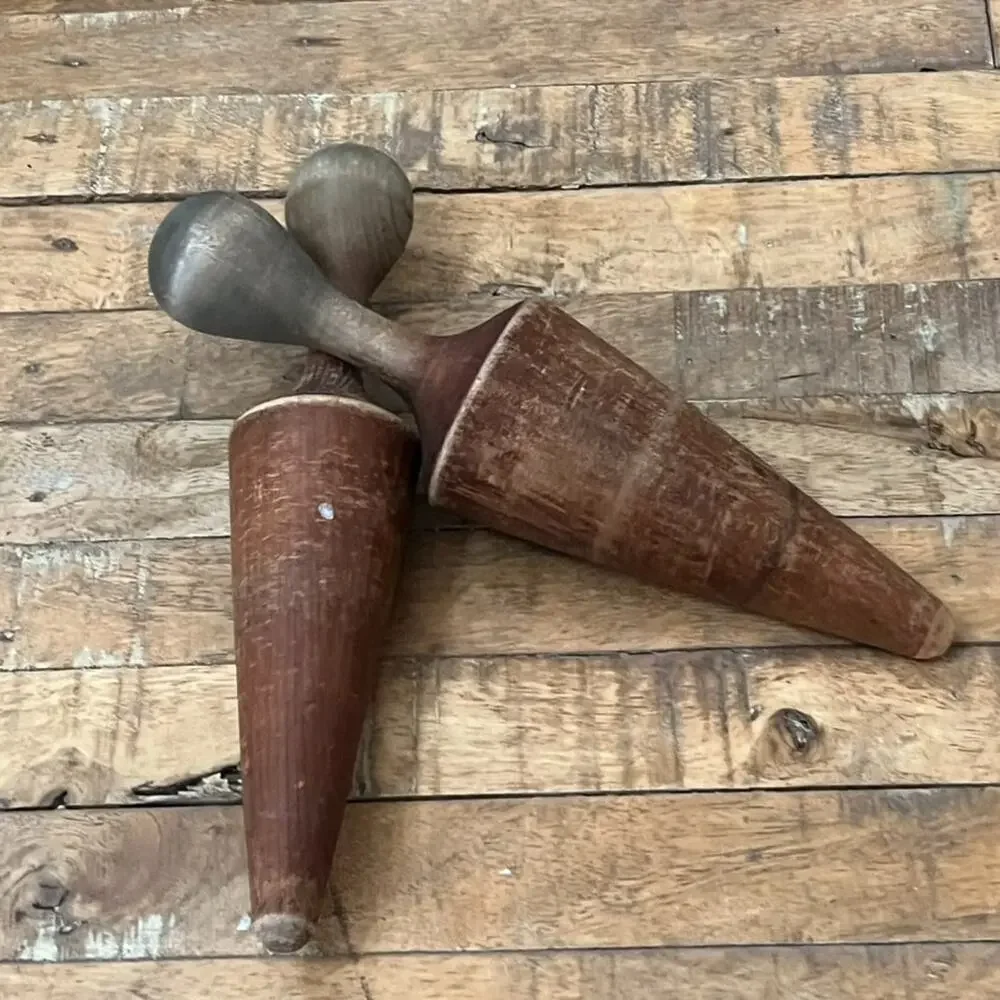 Antique 1900's Chinois Pestle Hand Carved Wood Large 11